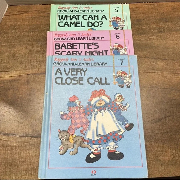 Raggedy Ann & Andy's Grow-and-Learn Library Books (5,6,7) x3 Hardcover 1988 - Picture 1 of 12